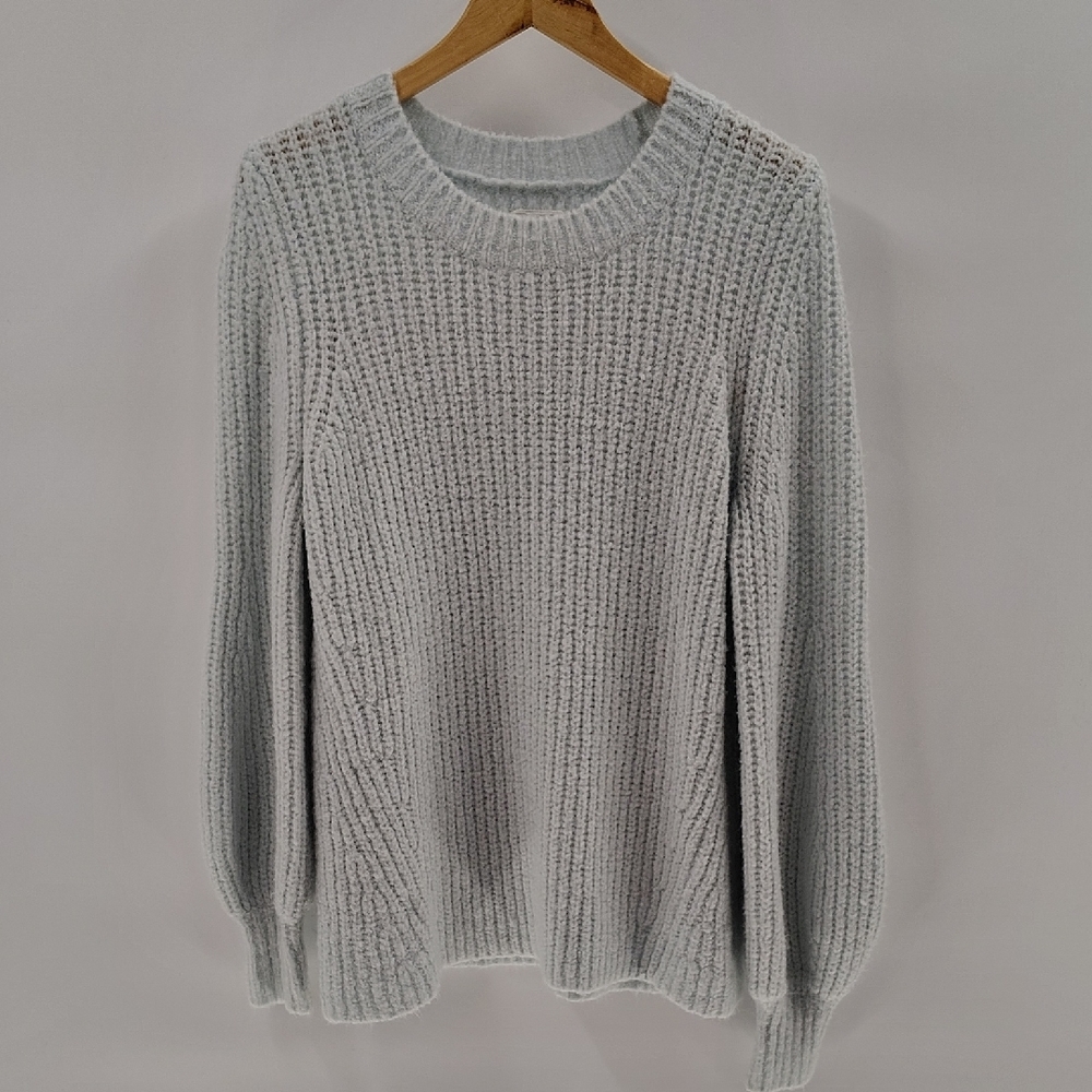 Lou & Grey Sweater Small Shoreline Mint Crew Neck Mohair Blend